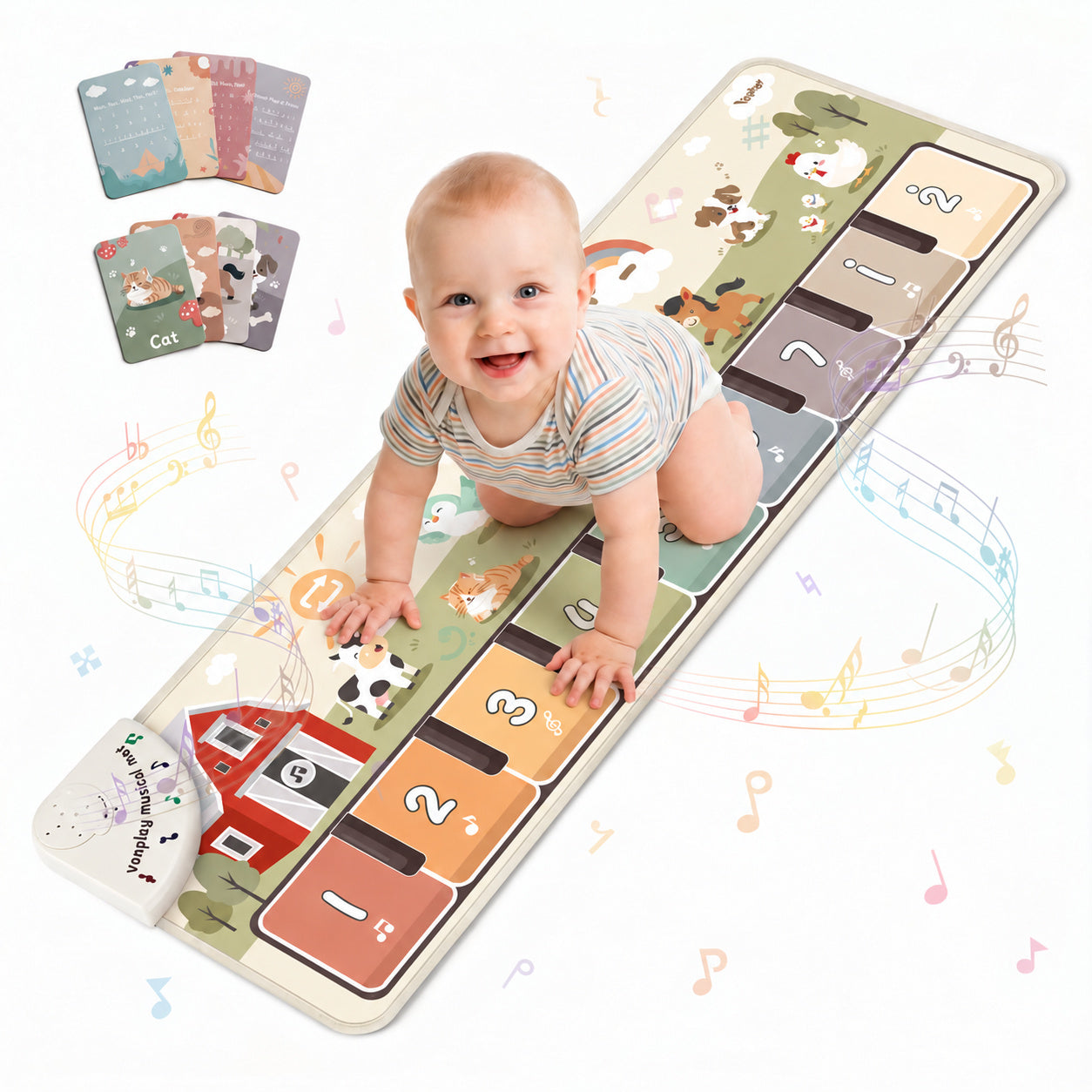 Joyreal Floor Piano Mat for Toddlers | 45 Sounds Musical Sensory Toy
