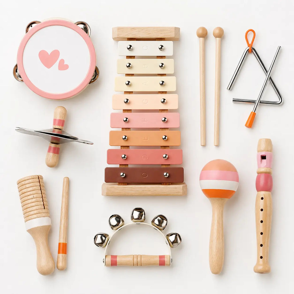 Little Rhythms Wooden Musical Instruments Sound Exploration Kit Toddlers