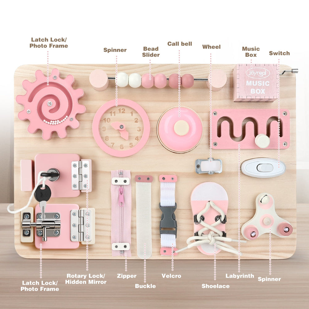 Fine Motor Skills Busy Board for Toddlers 