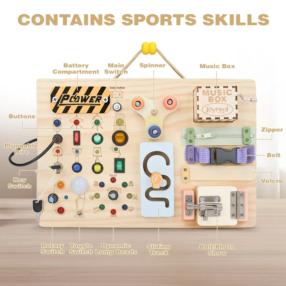 Montessori Busy Board for Early Learning Kids 