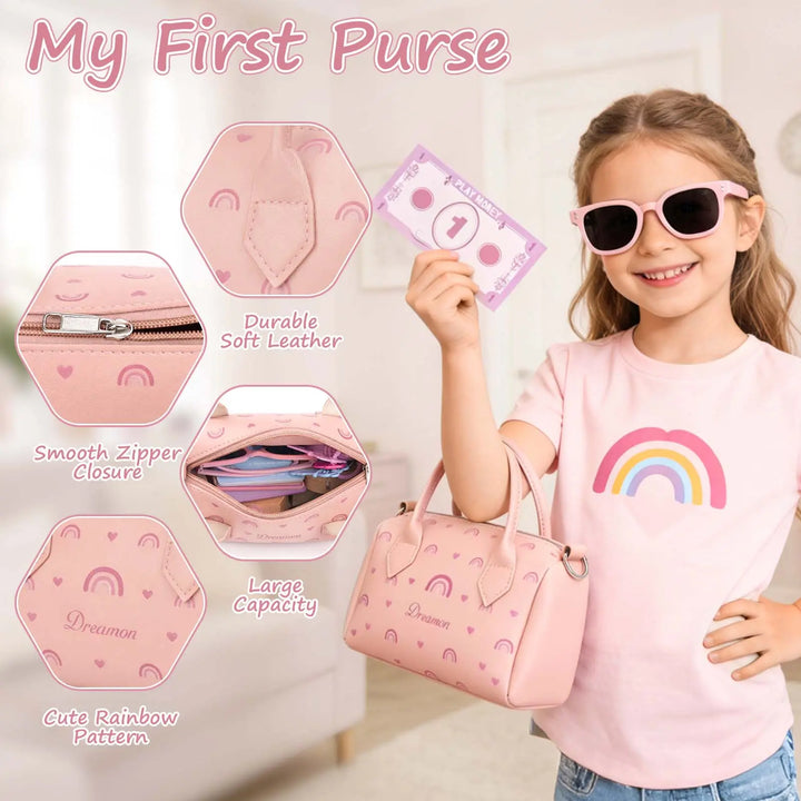 30PCS Play Purse for Little Girls | Pretend Makeup &amp; Accessories Set 