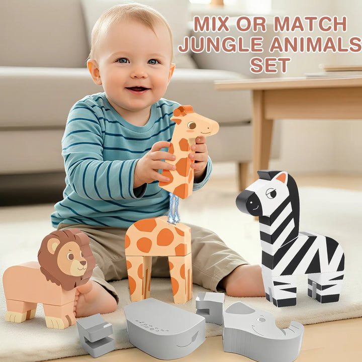 Magnetic mix and match animals toy for toddlers 