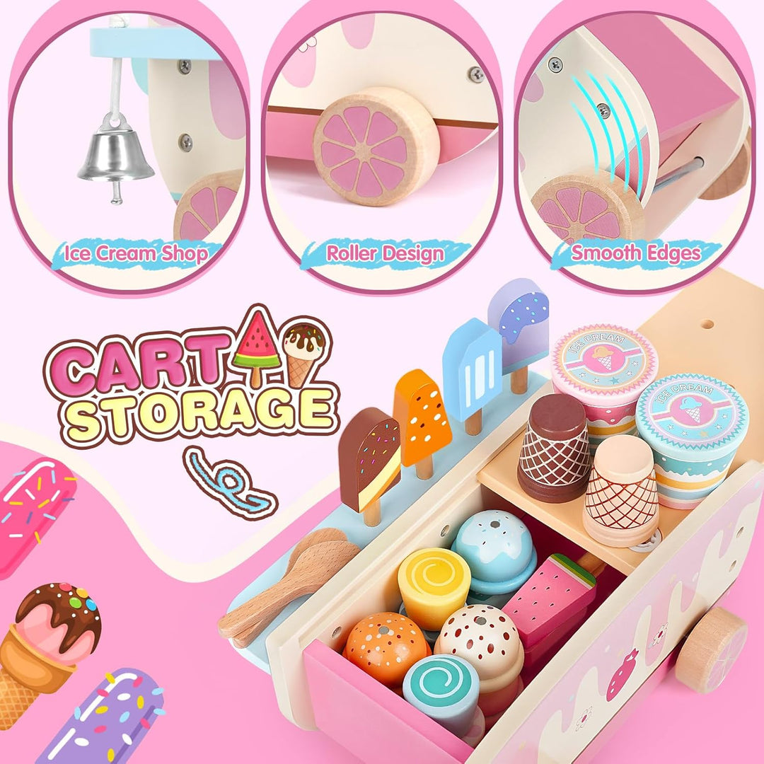 48 PCS Ice Cream Playset for Toddlers Age 3-6
