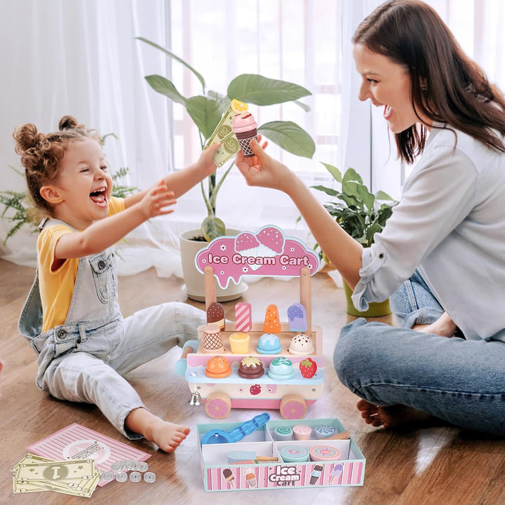 48 PCS Ice Cream Playset for Toddlers Age 3-6