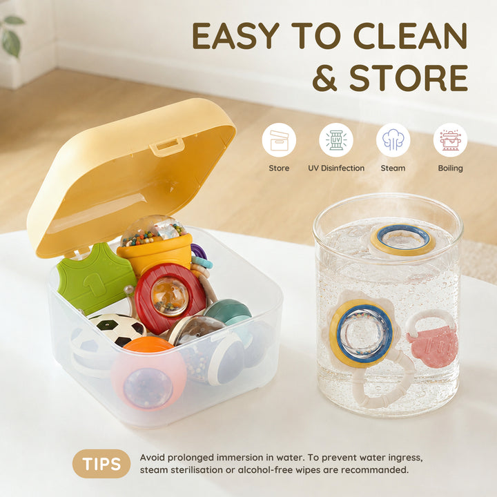 10-Piece Baby Rattles and Teething Toys Set for Newborns 0–6 Months