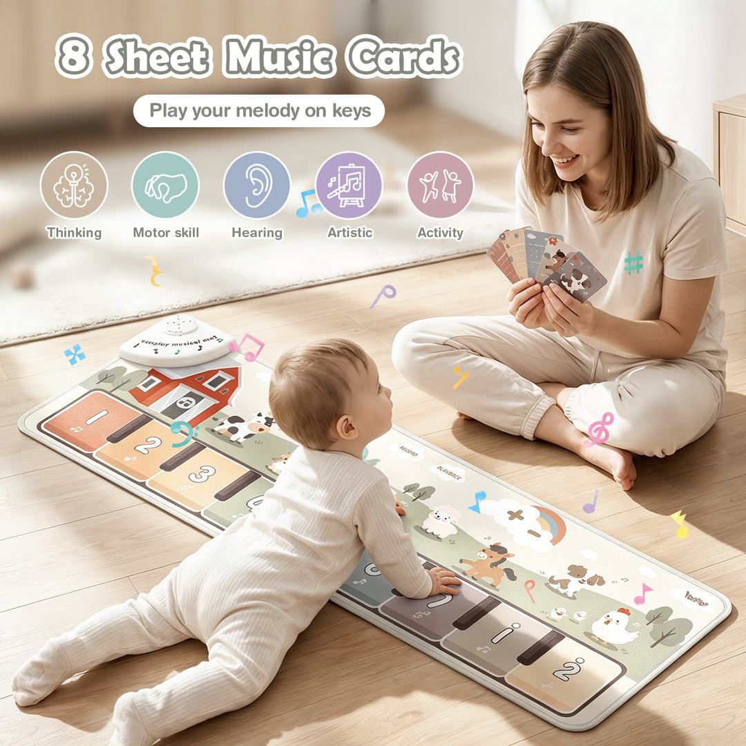 Floor Piano Mat for Toddlers – 45 Sounds Musical Sensory Toy