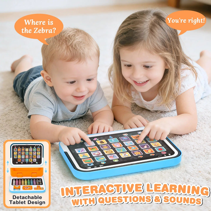 2-in-1 Learning Laptop for Toddlers – Educational Toy with Music &amp; Sound 