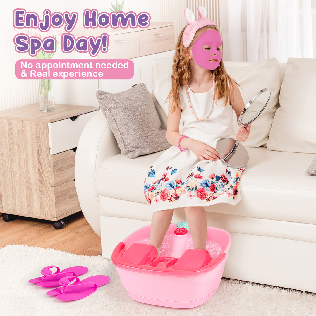 Kids Foot Spa &amp; Nail Kit for Girls Ages 6–12
