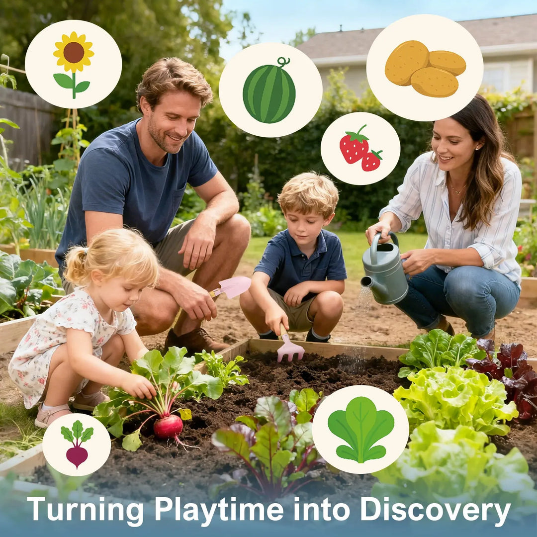 2-in-1 Kids Gardening &amp; Bug Catcher Kit – with Wheelbarrow &amp; Bug House 