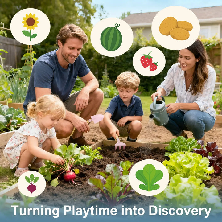 2-in-1 Kids Gardening &amp; Bug Catcher Kit – with Wheelbarrow &amp; Bug House 