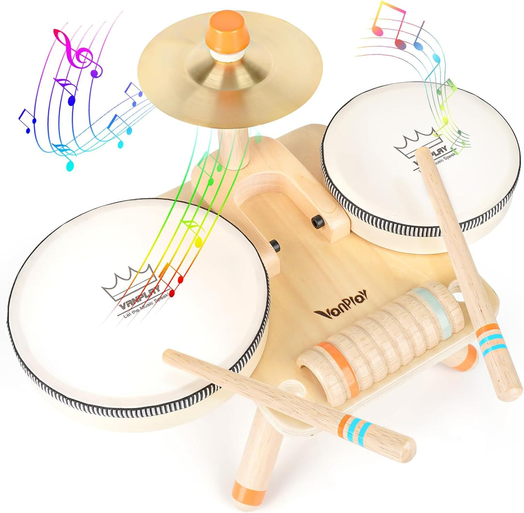 5-in-1 Drum and Music Set for Toddlers 3+