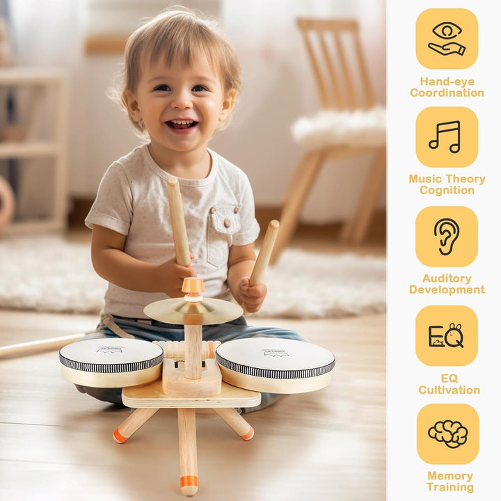 5-in-1 Drum and Music Set for Toddlers 3+
