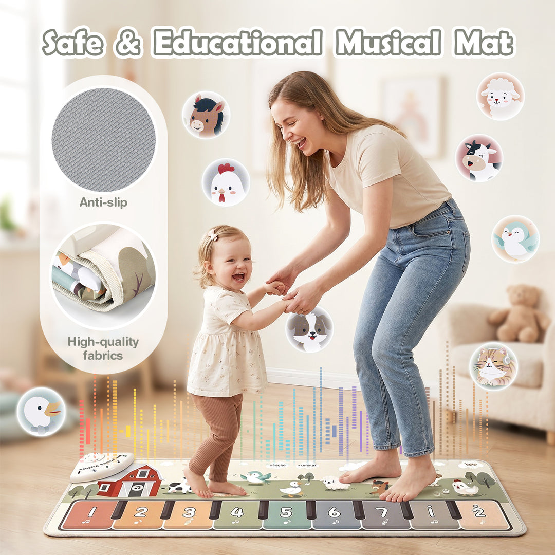 Floor Piano Mat for Toddlers – 45 Sounds Musical Sensory Toy