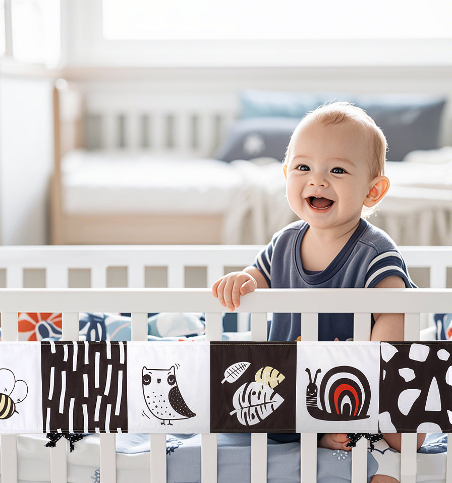 Joyreal High Contrast Baby Toys for Newborn, Black and White Baby Sensory