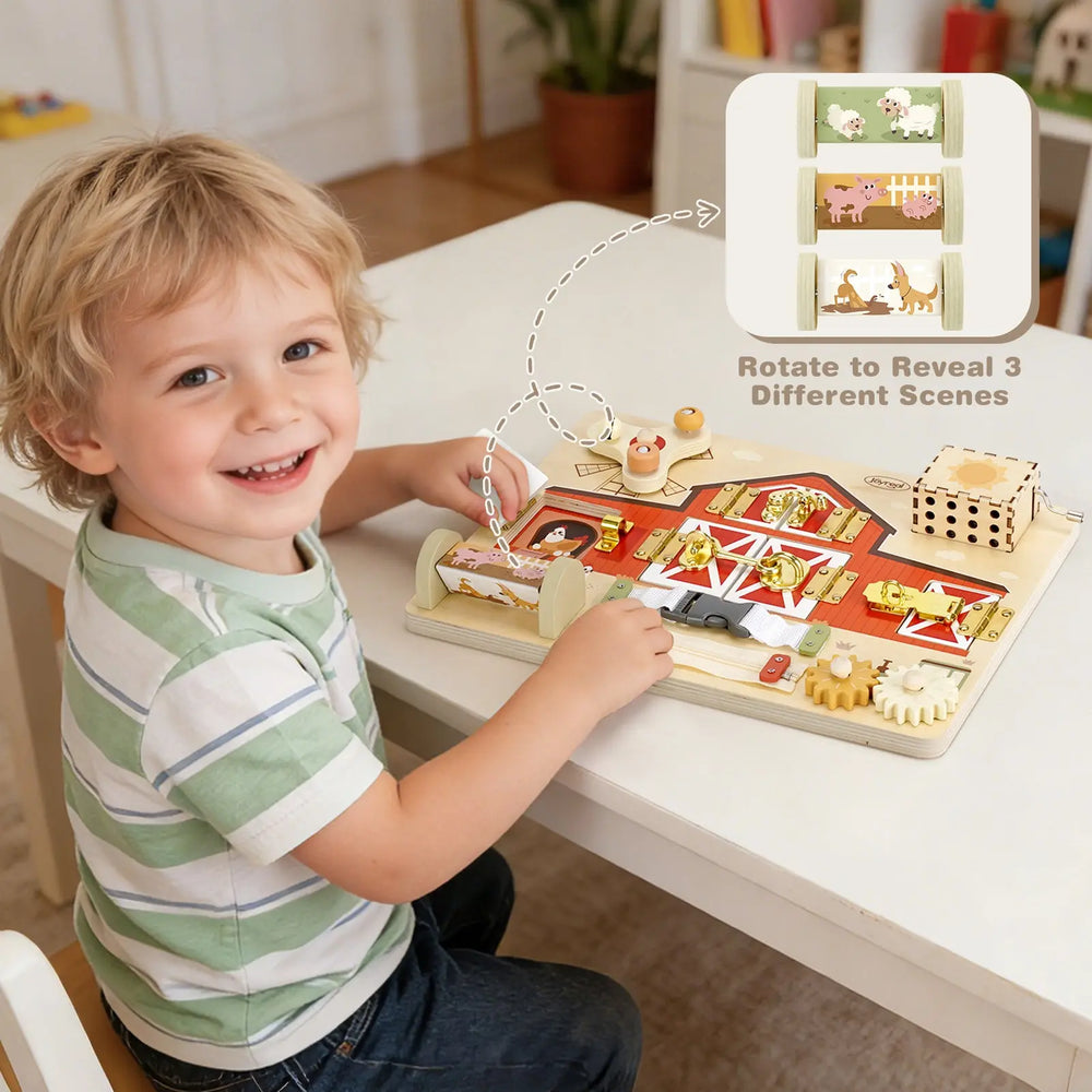 Montessori Busy Board for Toddlers – 10 Activities for Skill Development 
