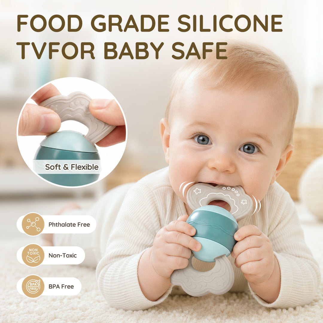 10-Piece Baby Rattles and Teething Toys Set for Newborns 0–6 Months