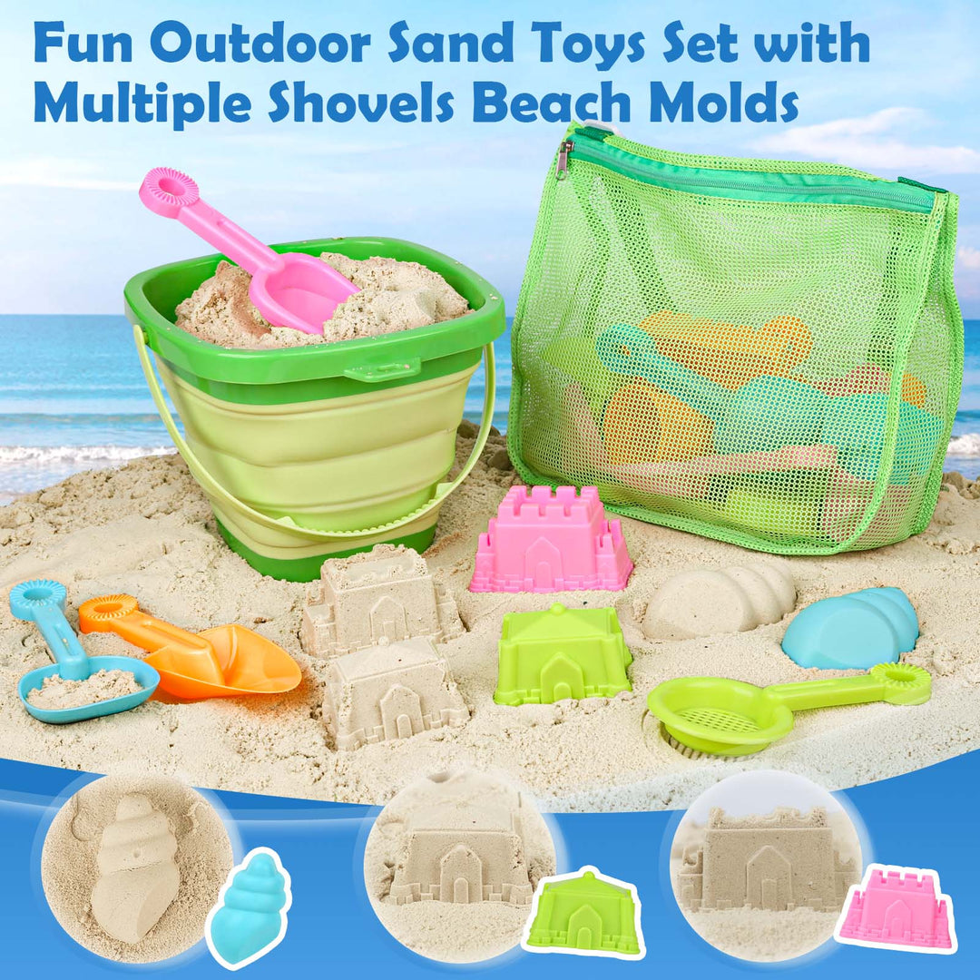 30PCS Collapsible Beach Toys Set for Kids Ages 3–10