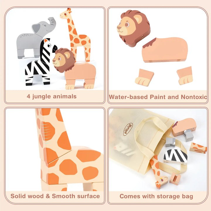 Magnetic mix and match animals toy for toddlers 