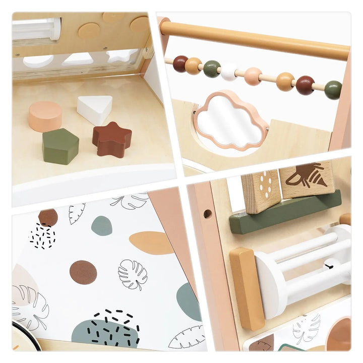 Adjustable Speed Wooden Baby Walker for Toddlers 