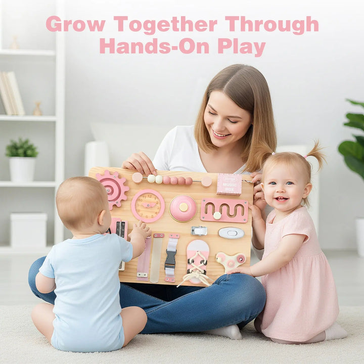 Fine Motor Skills Busy Board for Toddlers 