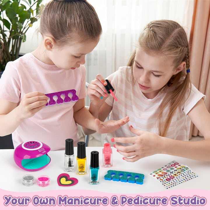 Kids Foot Spa &amp; Nail Kit for Girls Ages 6–12