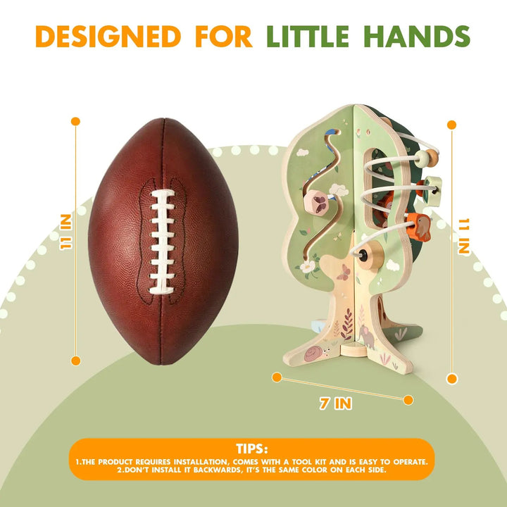 8-in-1 Wooden Activity Cube for 1-3 Year Olds 