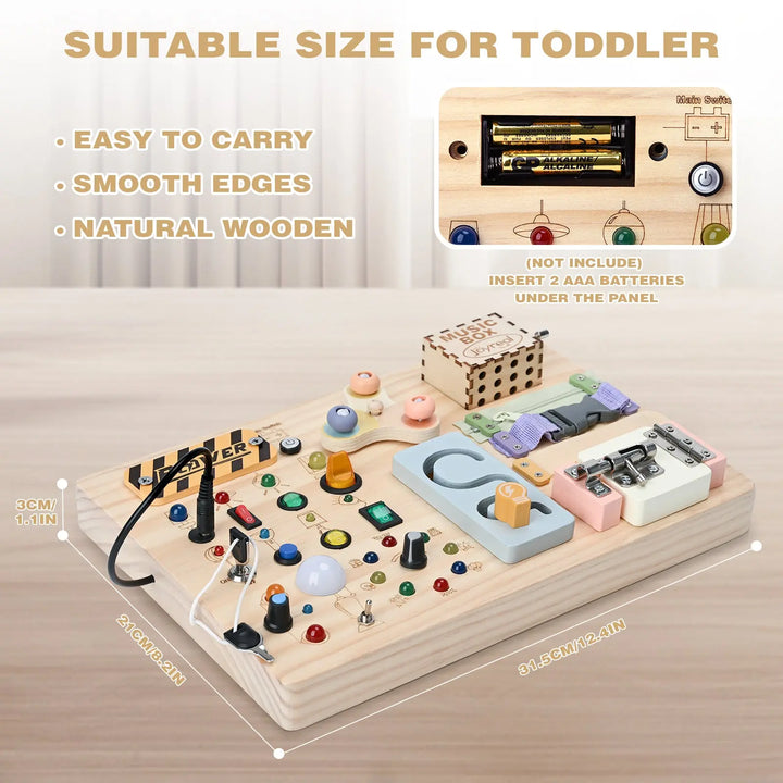 Montessori Busy Board for Early Learning Kids 