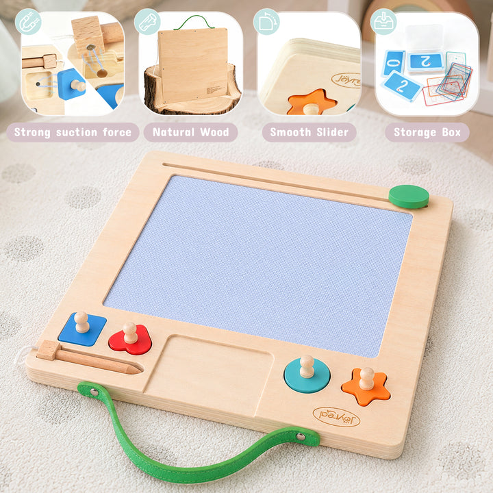 Wooden Letter Tracing Board – Magnetic Alphabet &amp; Numbers