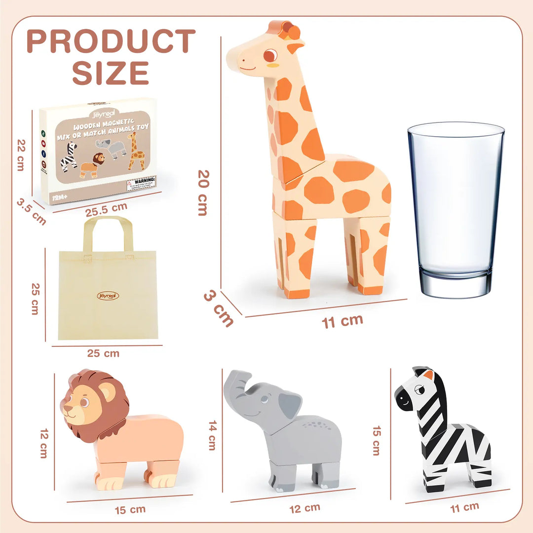 Magnetic mix and match animals toy for toddlers 