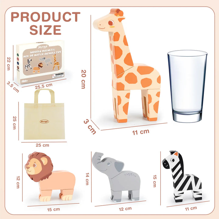 Magnetic mix and match animals toy for toddlers 