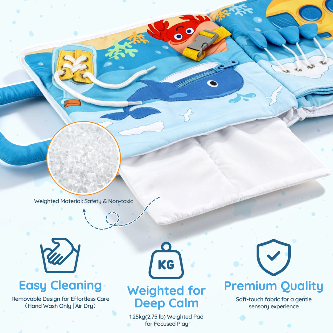 3-lb Weighted Sensory Quiet Book for Kids Ages 3+