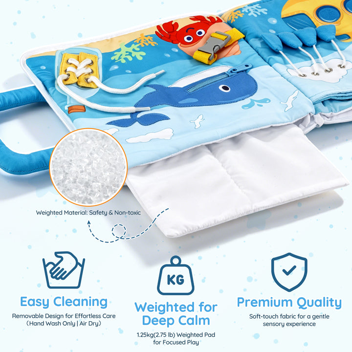3-lb Weighted Sensory Quiet Book for Kids Ages 3+