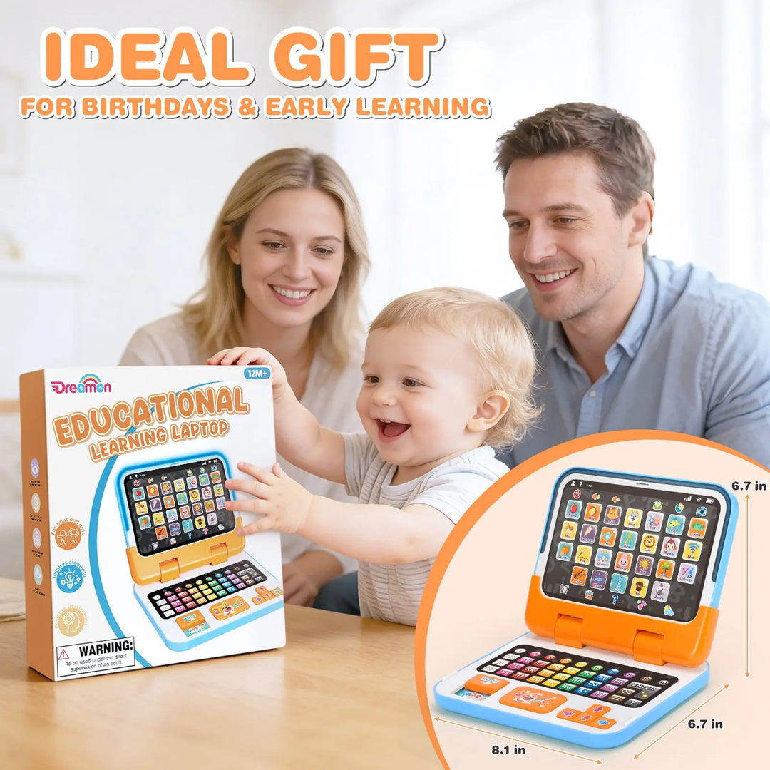 2-in-1 Learning Laptop for Toddlers – Educational Toy with Music &amp; Sound 