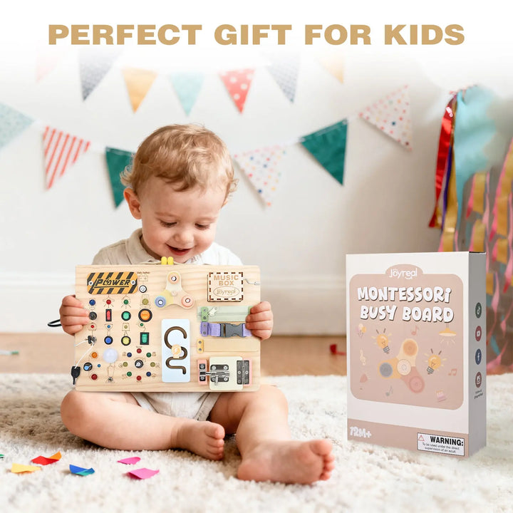 Montessori Busy Board for Early Learning Kids 