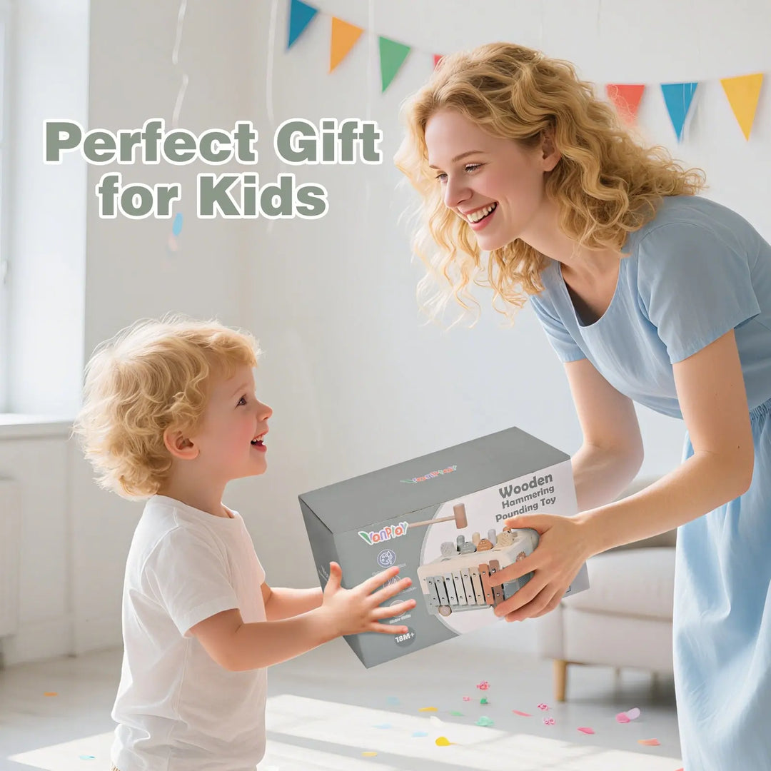 Wooden Hammering Pounding Toy for Toddlers 