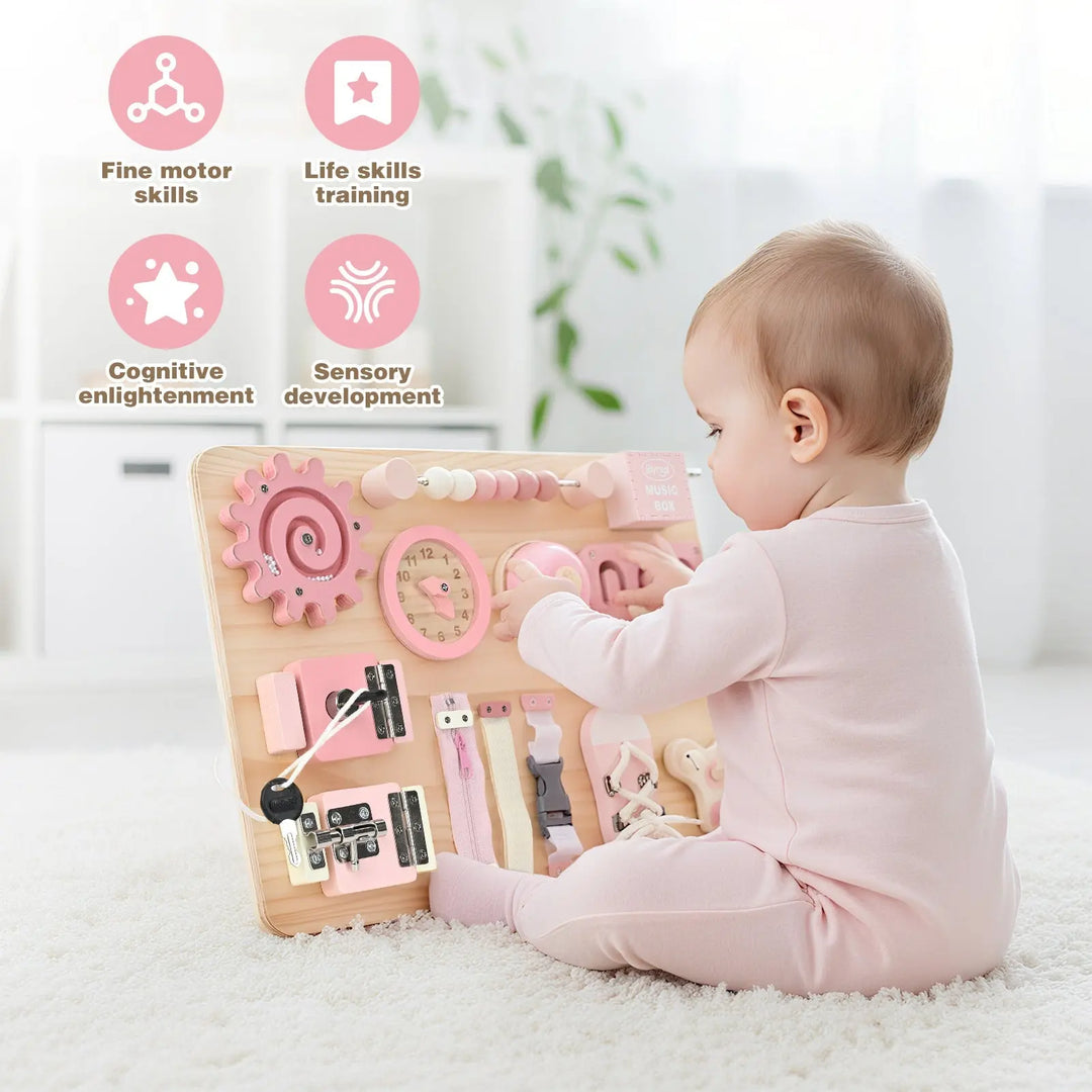 Joyreal 15 in 1 Montessori Busy Board For Toddlers joyreal-15-in-1-montessori-busy-board-for-toddlers