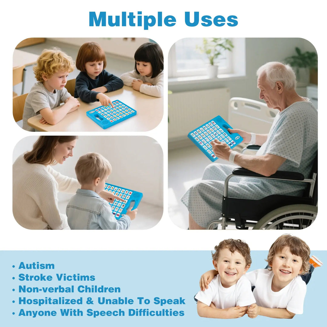 Plus AAC Communication Board for Speech Support Language Learning 