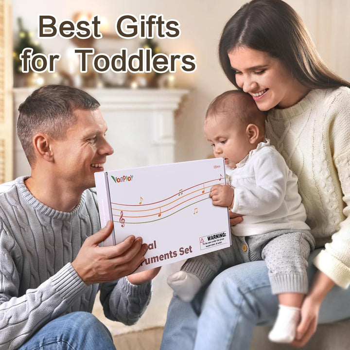 Wooden Musical Toy for Toddlers – Montessori Drum & Xylophone for Preschool Learning