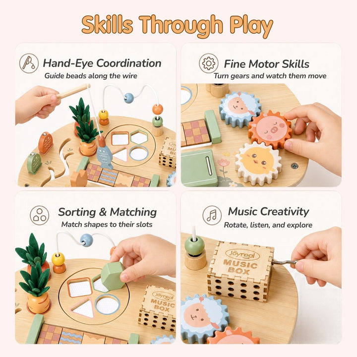9-in-1 Wooden Activity Table Montessori Toys for Toddlers