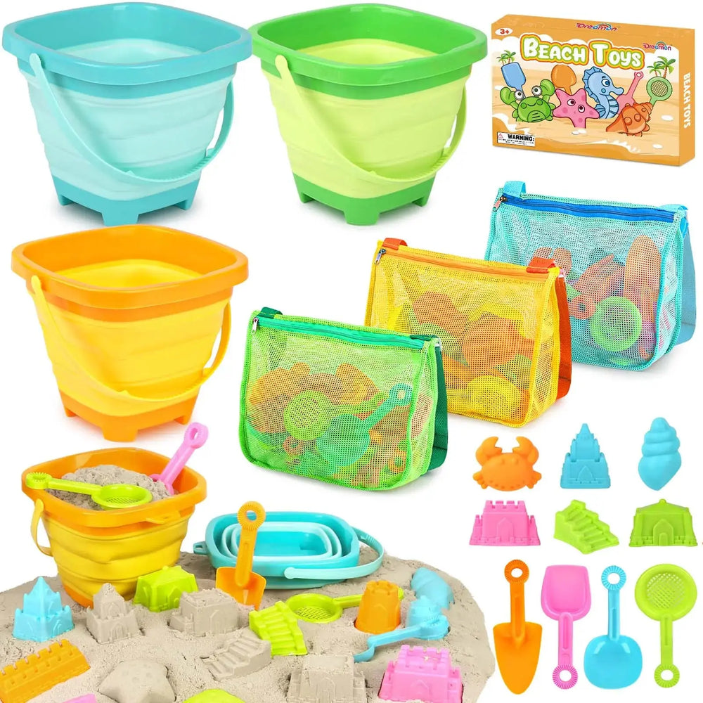 30PCS Collapsible Beach Toys Set for Kids Ages 3–10 