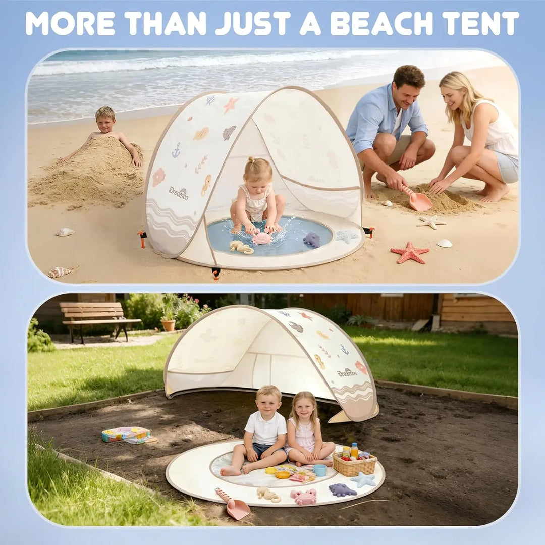 Pop-Up Beach Tent with Baby Pool – UV Protection Tent for Beach, Garden &amp; Outdoor 