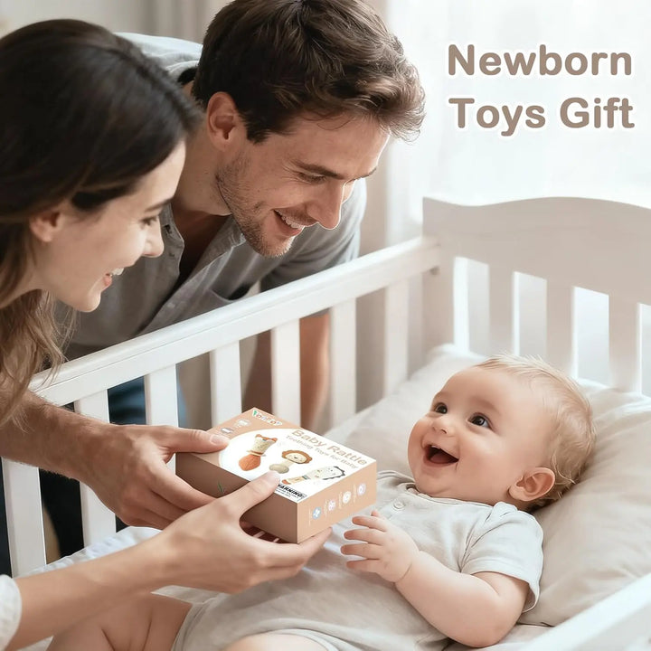Baby Rattles and Teething Toys Set for Newborns 0–6 Months 