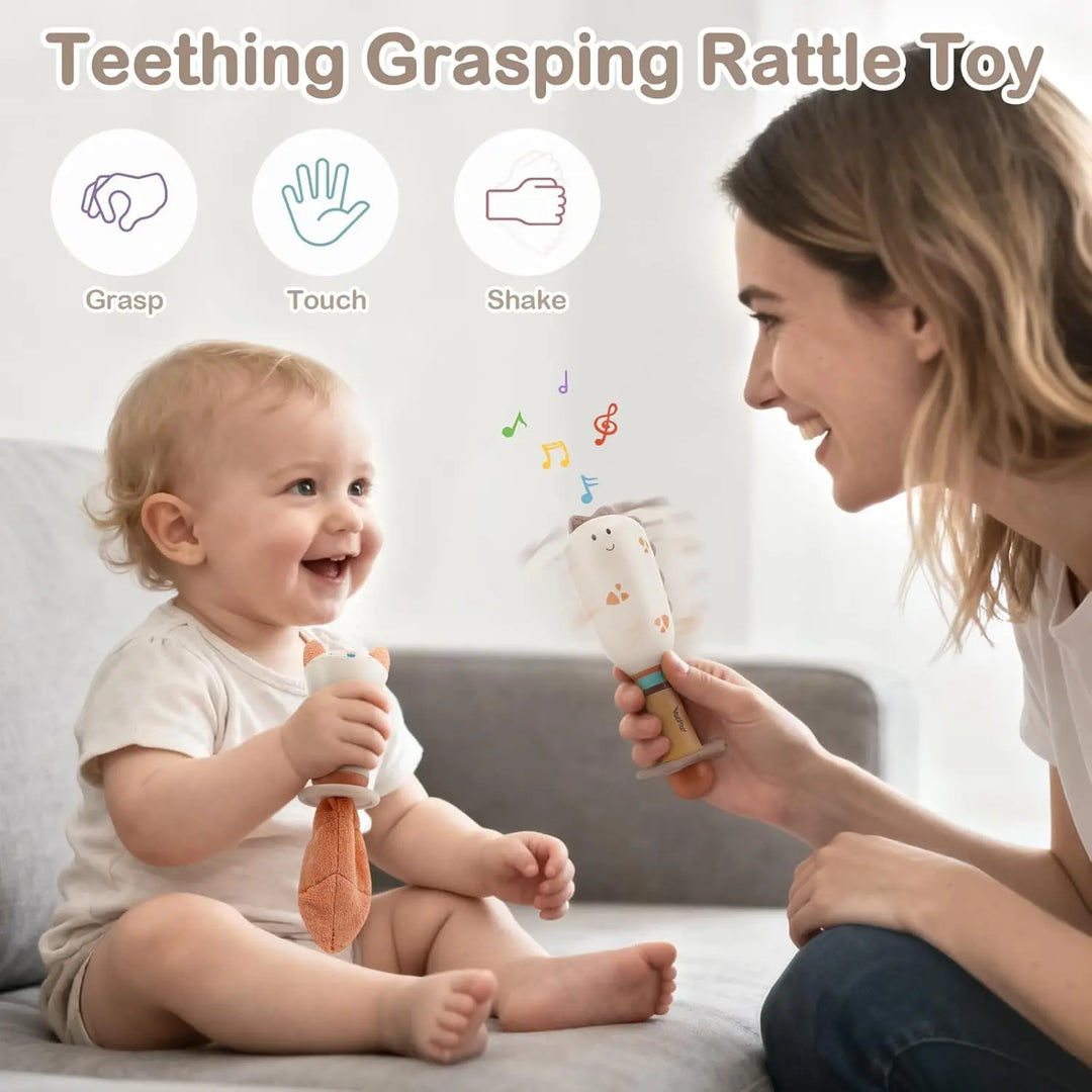 Baby Rattles and Teething Toys Set for Newborns 0–6 Months 