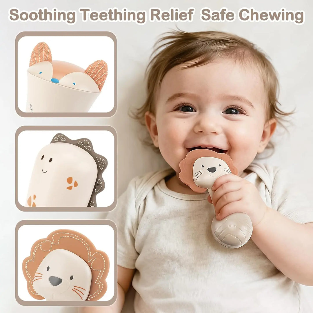 Baby Rattles and Teething Toys Set for Newborns 0–6 Months 