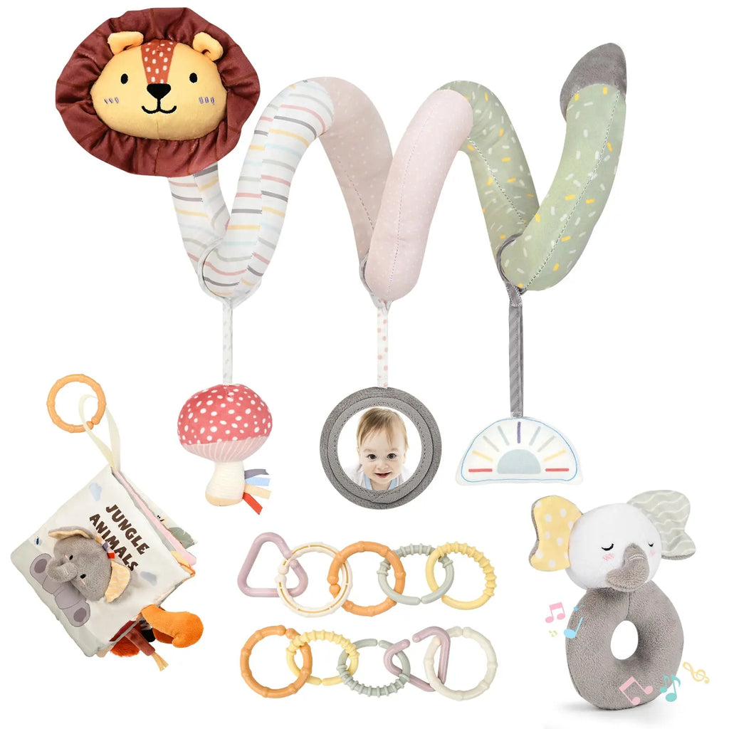 Spiral Car Seat Toy Set – Travel Toy Newborns & Infants