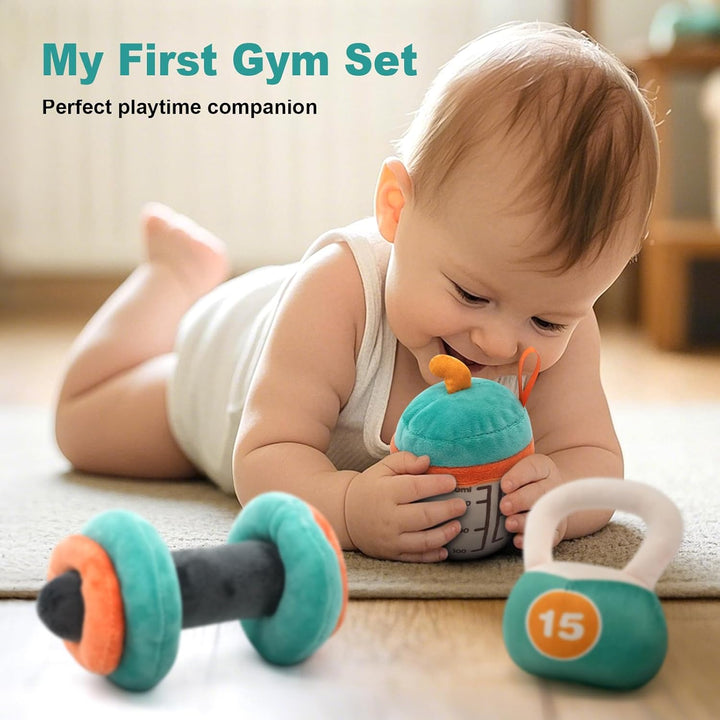 Workout Plush Toy with Rattle for Toddlers