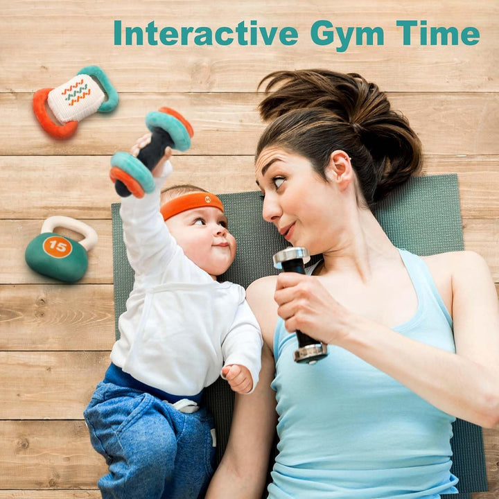 Workout Plush Toy with Rattle for Toddlers