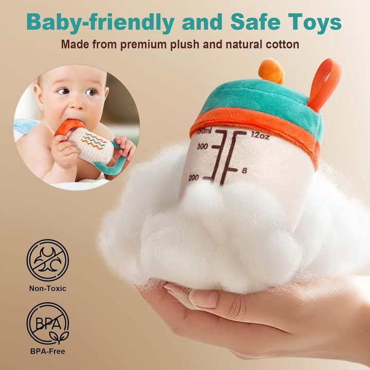 Workout Plush Toy with Rattle for Toddlers