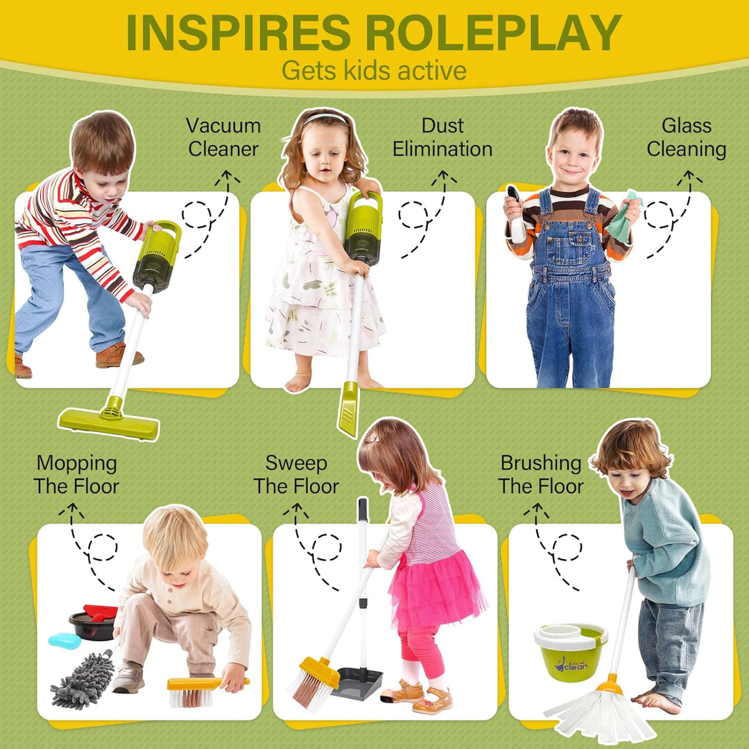 Kids Cleaning Toy Set for Toddlers Age 3-7