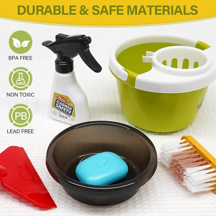Kids Cleaning Toy Set for Toddlers Age 3-7